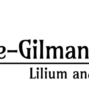 Hartle-Gilman Gardens logo with stylized lily