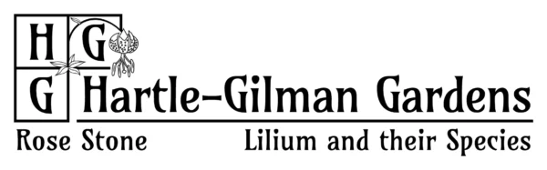 Hartle-Gilman Gardens logo with lily motif