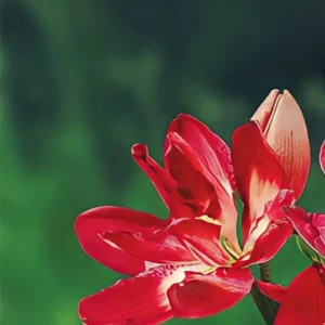 A close up of the flowers of an alstroemeria plant.