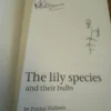 Signed book: Lily species and bulbs.