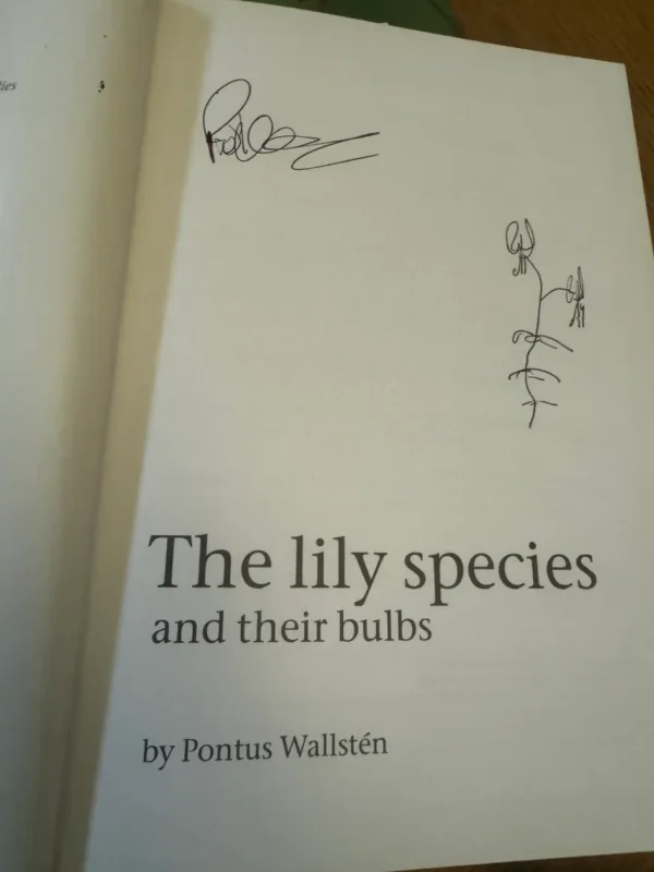 Signed book: Lily species and bulbs.