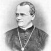 Black and white portrait of Gregor Mendel, father of genetics.